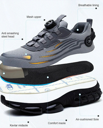 Bryce™ | Rotary Button Safety Trainer Shoes for Men Shoes