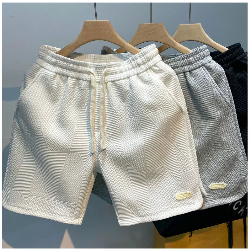 Wave Pattern Men’s Gym Shorts Shorts