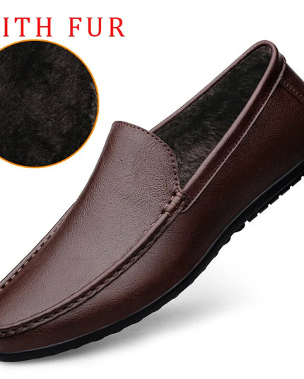Austin™ | Casual Soft Loafers Brown with fur Shoes