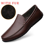 Austin™ | Casual Soft Loafers Brown with fur Shoes