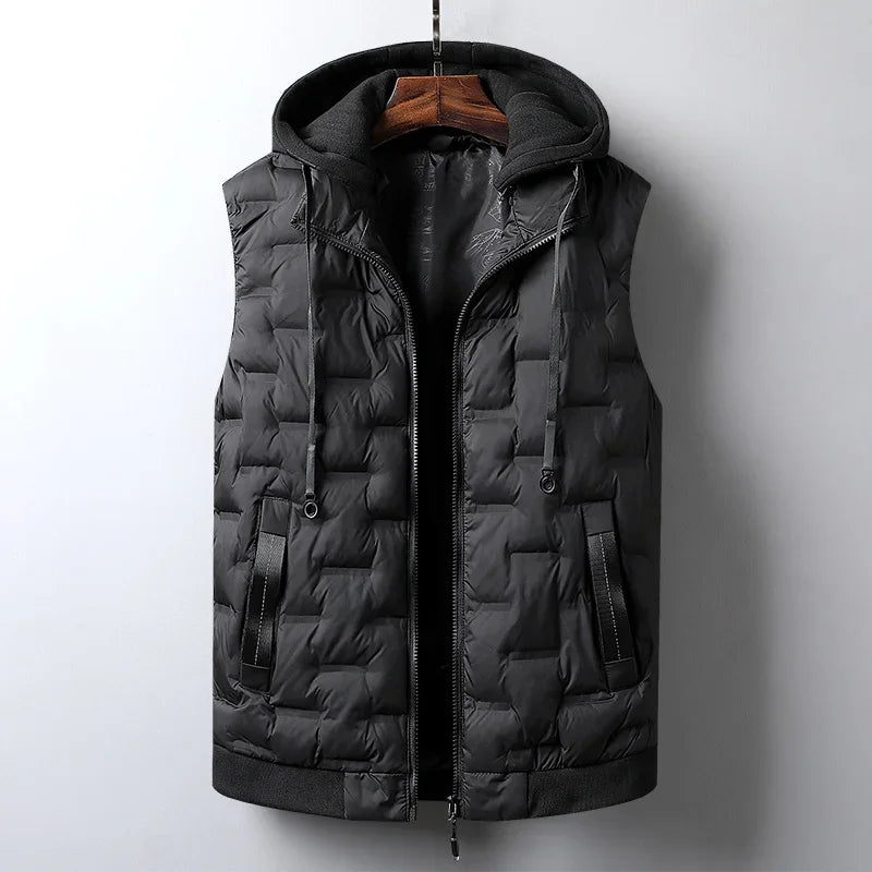 Roan | Hooded Vest CHARCOAL Coats & Jackets