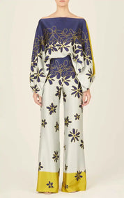 Lilie | Colorful two-piece set Floral blue Two Pieces Sets
