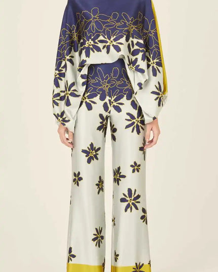 Lilie | Colorful two-piece set Floral blue Two Pieces Sets