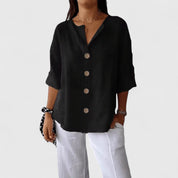 Cathlyn Elegant Women's Blouse Black Blouse