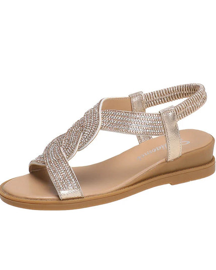 Zinnia™ | Versatile Flat Sandals Gold Shoes & Sandals