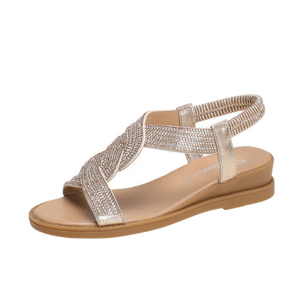 Zinnia™ | Versatile Flat Sandals Gold Shoes & Sandals