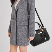 Elegant Women's Messenger Bag with Flower Pendant Shoulder Bags