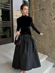 Jamila™ | Long Sleeve Midi Dress M Dresses