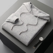 Premium Merino Wool Hoodie Light Gray Merino Wool Hoodie