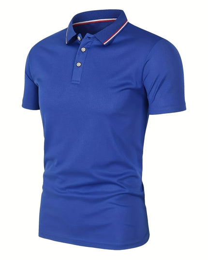 Premium Men’s Breathable Cotton Polo T-Shirt Blue T Shirts