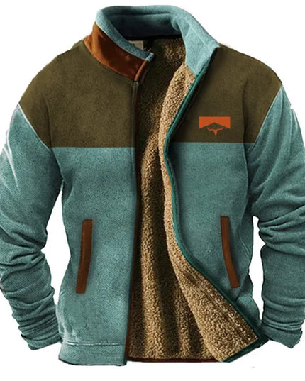 "Outwest" Sherpa Jacket – Ultra Warm Cozy Fleece Outerwear Blue Jacket