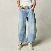 Parisian Muse Wide Leg Jeans Sky