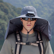 Solar-Powered Cooling Fan Hat Dark Gray One Size Hats