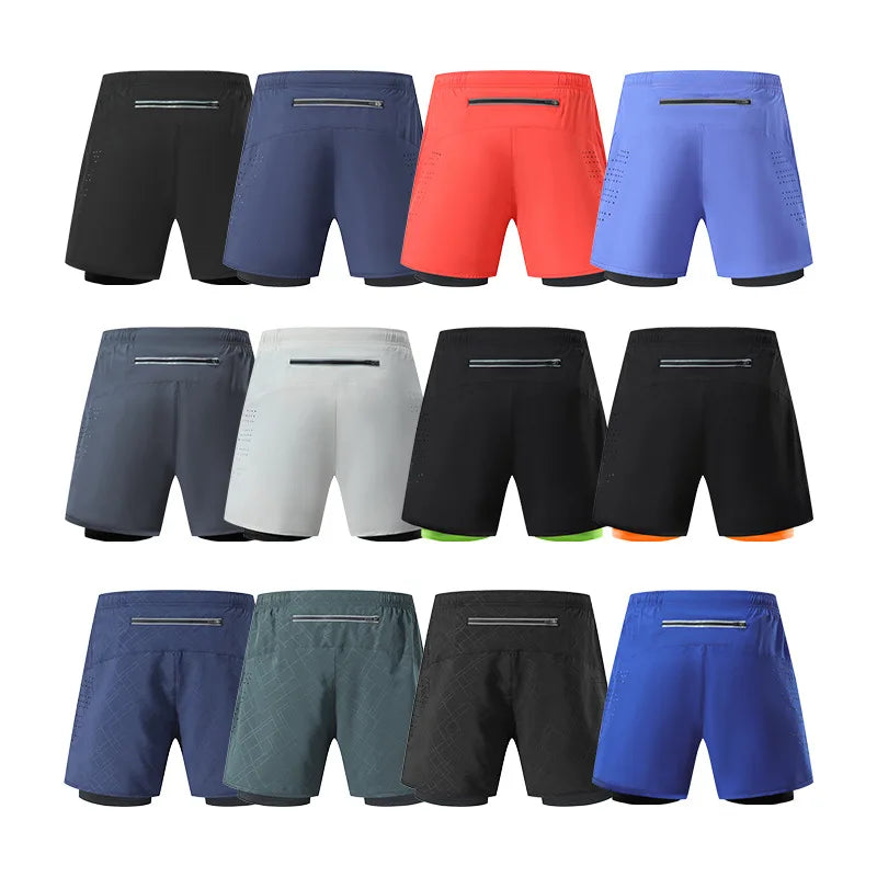 Men's 2-in-1 Quick-Dry Running Shorts with Phone Pocket Shorts