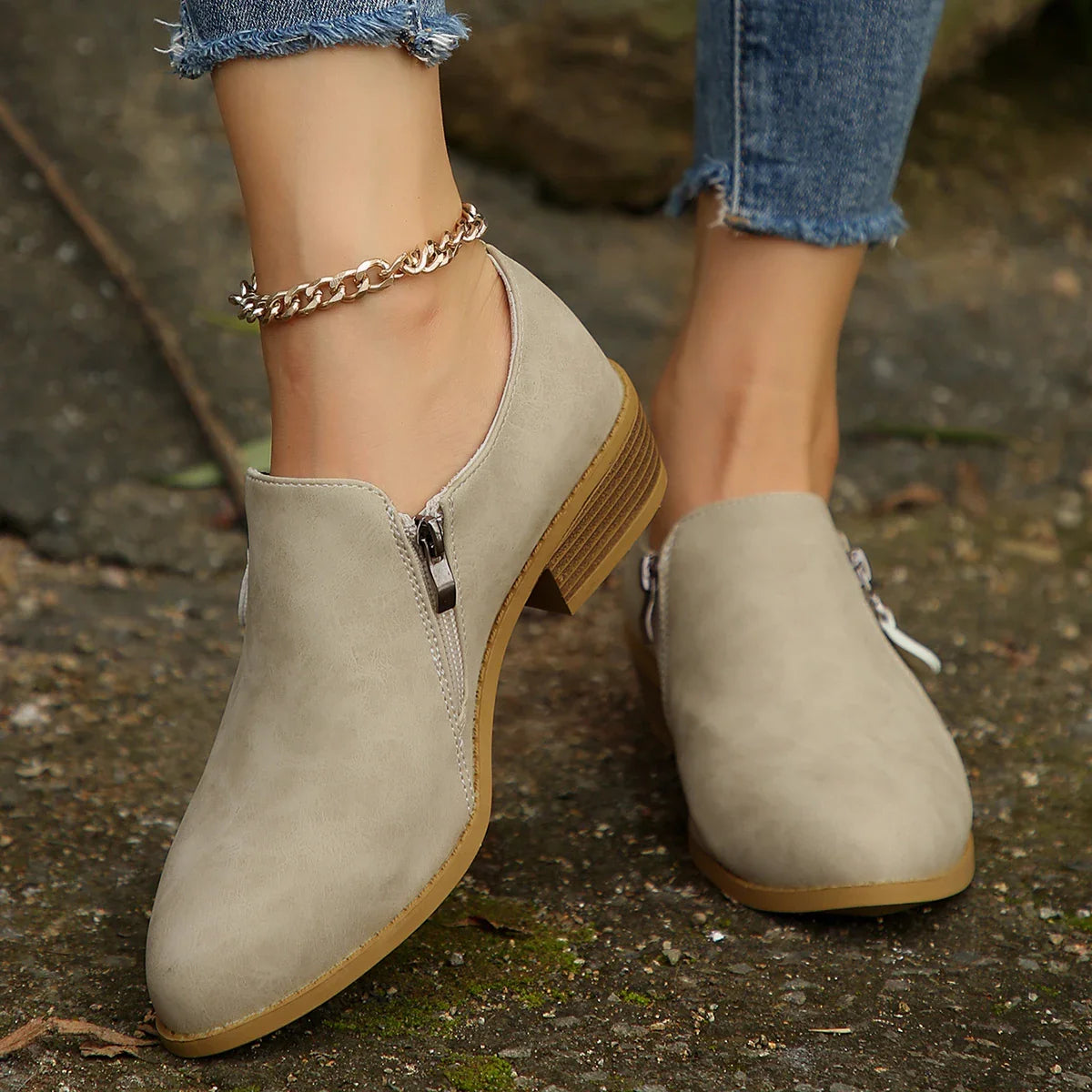 Maia™ | SleekShield Zip-Up Ankle Boots Shoes & Sandals