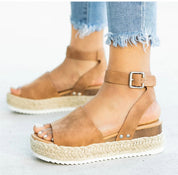 Comfortable Wedge Sandals Brown Wedge Sandals