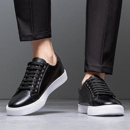 Franco™ - Comfortable Leather Sneaker Black