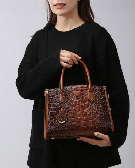 Vintage Crocodile Leather Designer Handbag Handbags