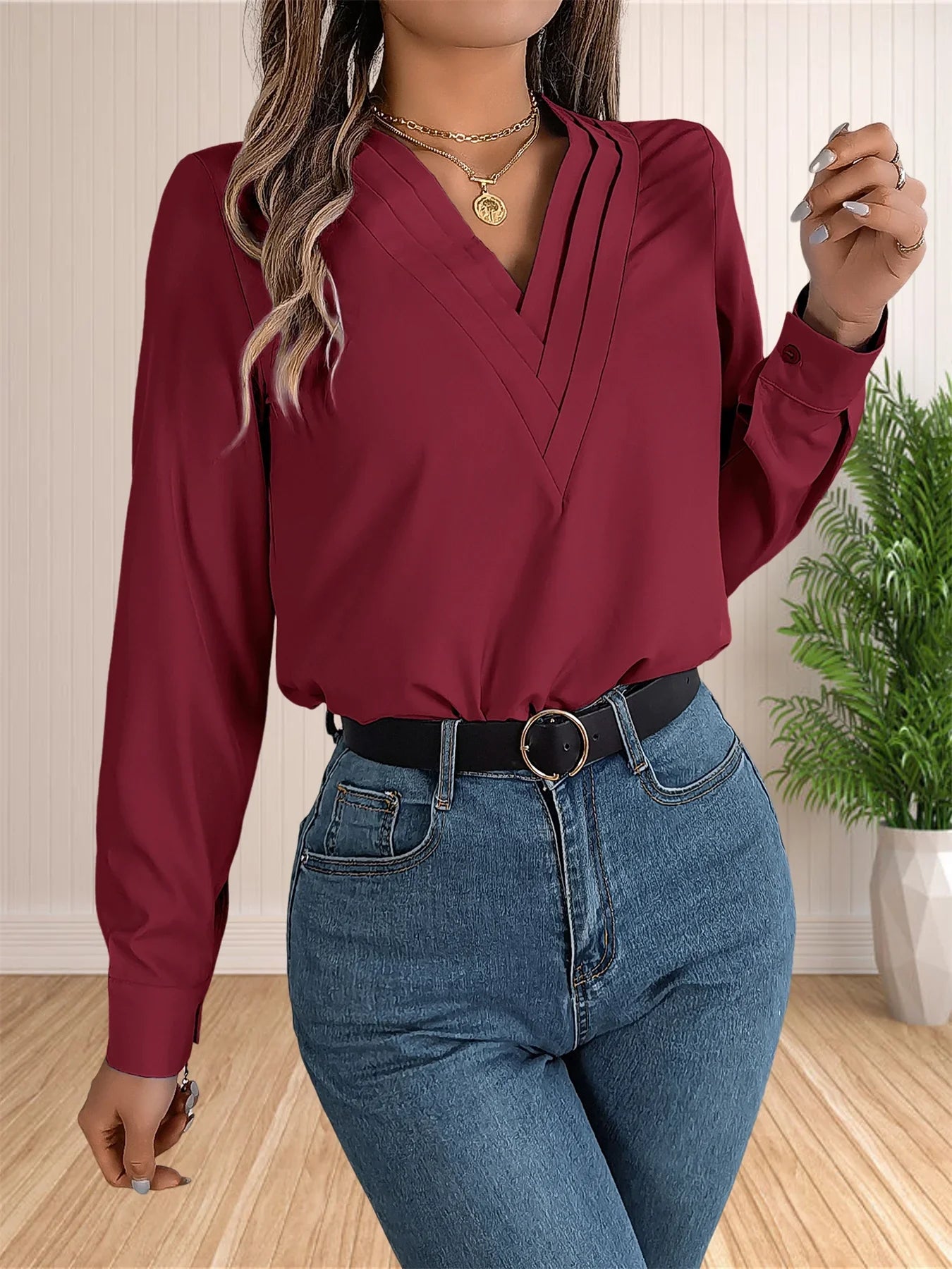 Pamela | Elegant Business Office Blouse
