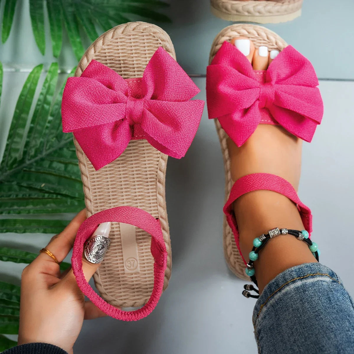 Lina™ - Bow Tie Flat Sandals Sandals
