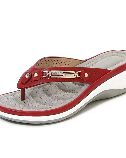 Iza™ Orthopedic Summer Sandals with Soft Footbed Red Sandals