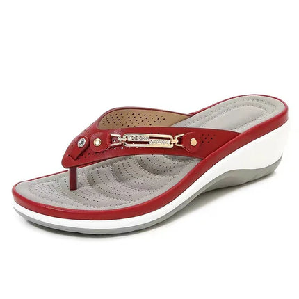 Iza™ Orthopedic Summer Sandals with Soft Footbed Red Sandals