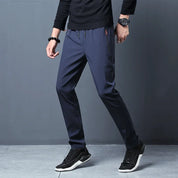 Korean Straight-Fit Men’s Jogger Pants – Slim Elastic dark blue Men Pants