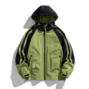 Horizon Striped Weather‑Resistant Jacket Green Men's Winter Jacket