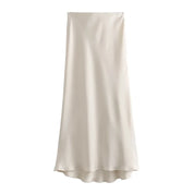 Juliet | Silk Skirt Beige