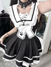 Kawaii Lolita Dress White Apron Style Dresses