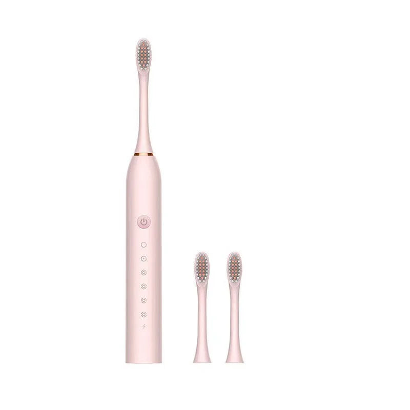 USB Sonic Toothbrush – 6-Mode Waterproof Cleaner 3 brush heads Accessories