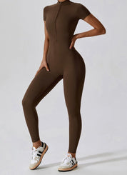 Women's Sportswear Gym Jumpsuit Coffee Jumpsuit