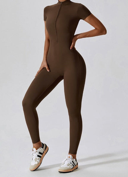 Women's Sportswear Gym Jumpsuit Coffee Jumpsuit