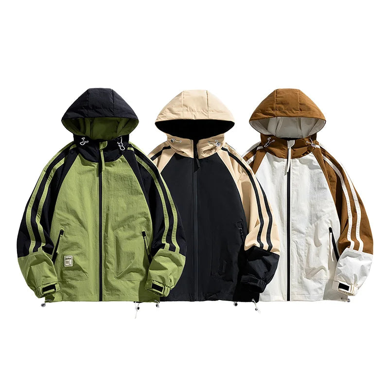 Horizon Striped Weather‑Resistant Jacket Men's Winter Jacket