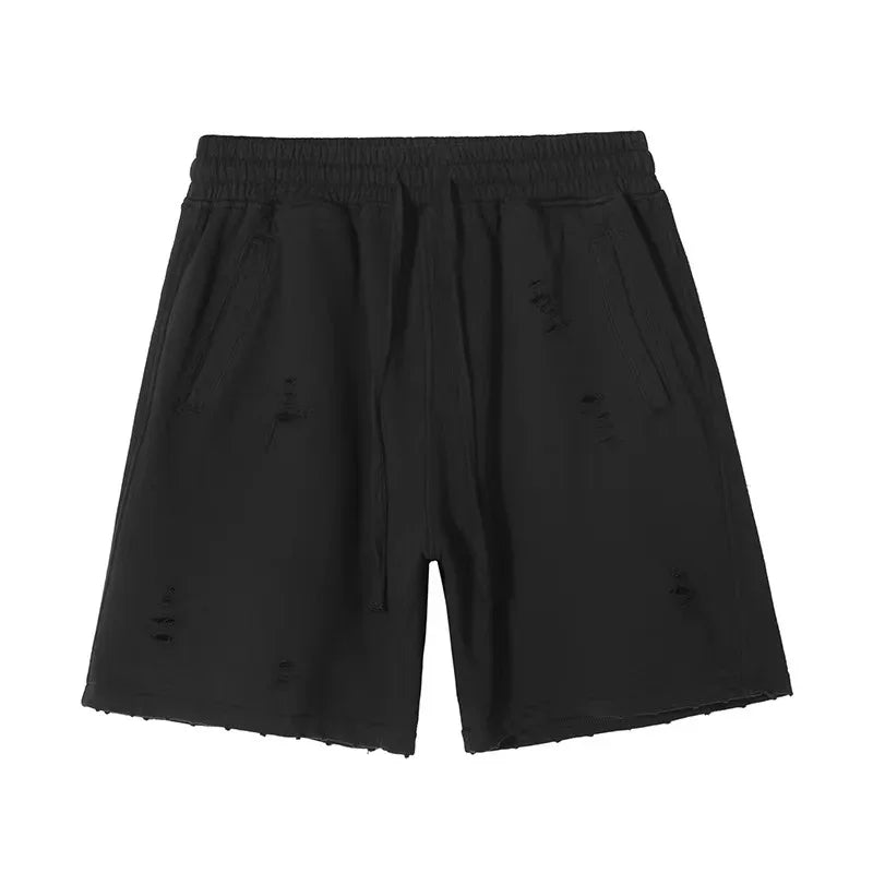 Cut-Up Vintage Shorts Black Shorts