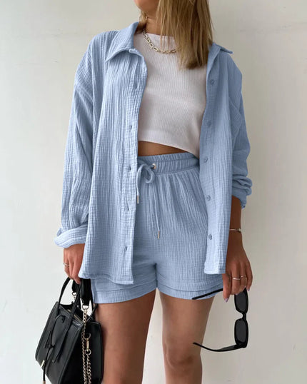 Carmen™ | Casual Cotton Set for Women Light Blue