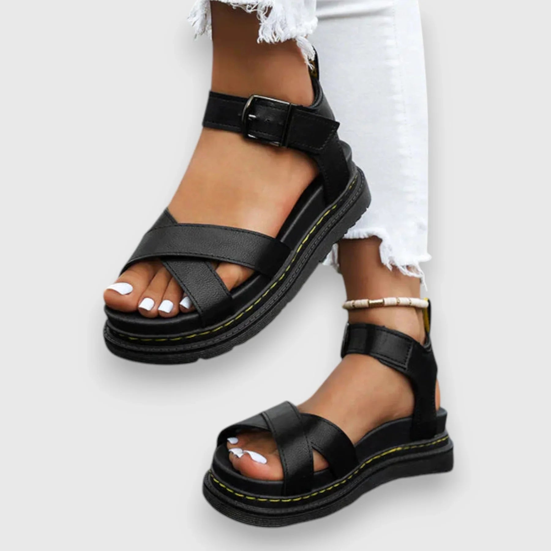 Nina™ – Sporty Sandals Black Sandals