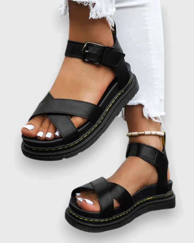 Nina™ – Sporty Sandals Black Sandals