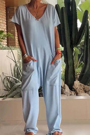 Velmora | Effortless Chic Jumpsuit Sky Blue