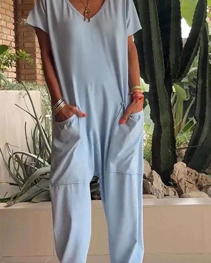 Velmora | Effortless Chic Jumpsuit Sky Blue