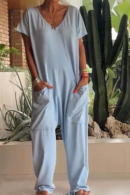 Velmora | Effortless Chic Jumpsuit Sky Blue