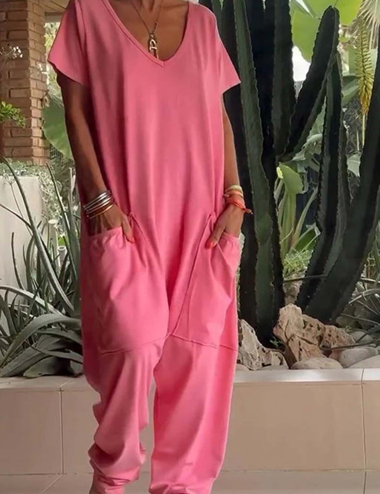 Velmora | Effortless Chic Jumpsuit Coral Pink (Almost sold out)