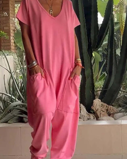 Velmora | Effortless Chic Jumpsuit Coral Pink (Almost sold out)
