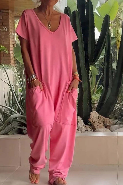 Velmora | Effortless Chic Jumpsuit Coral Pink (Almost sold out)