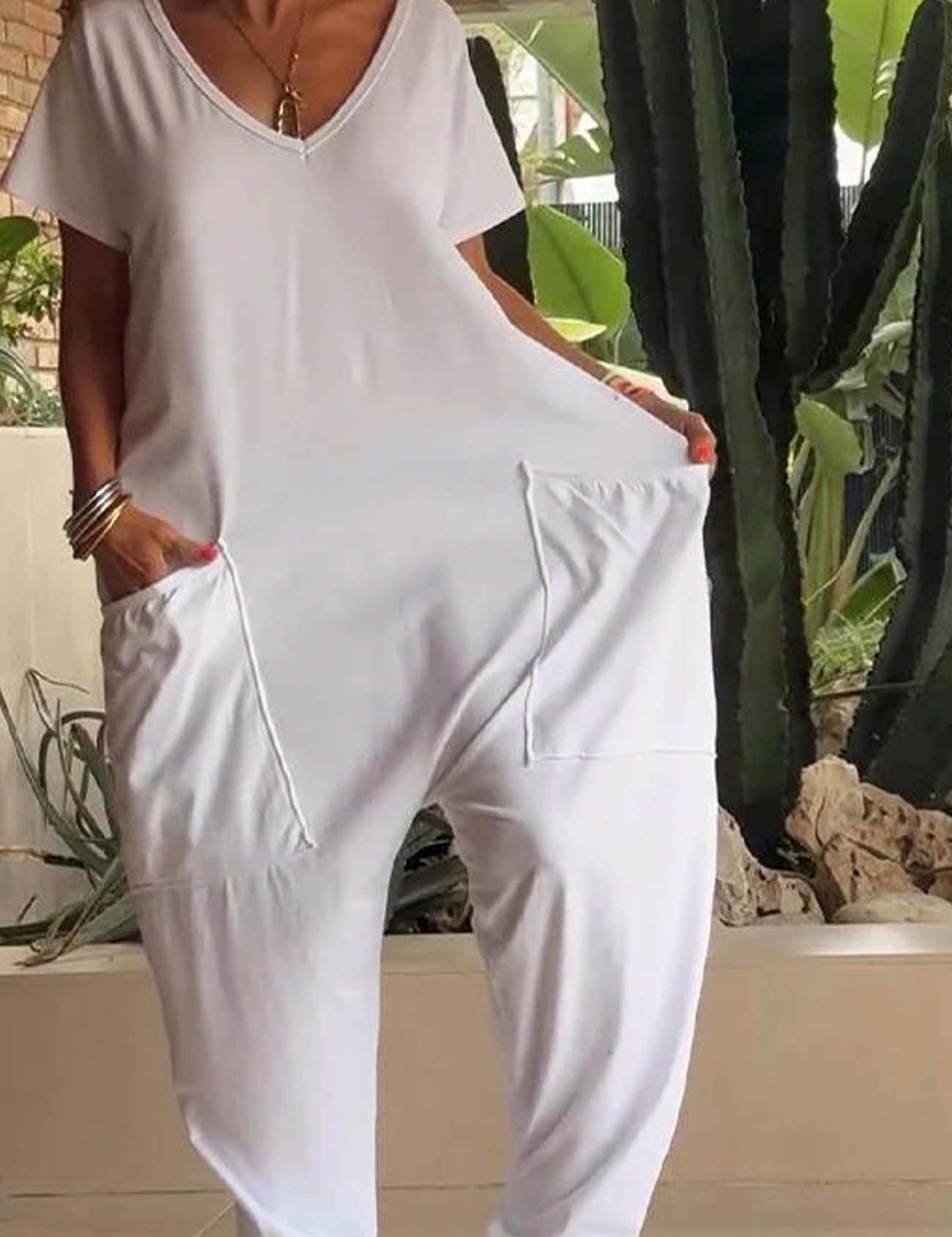 Velmora | Effortless Chic Jumpsuit Snow White M (10-12)