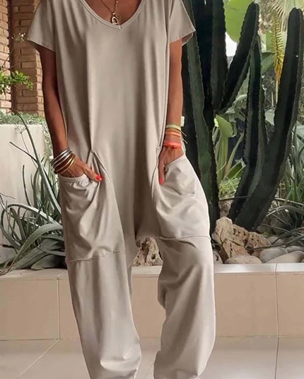 Velmora | Effortless Chic Jumpsuit Soft Beige