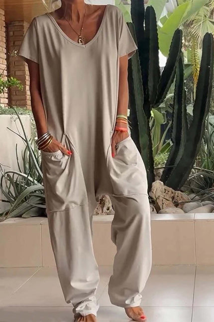 Velmora | Effortless Chic Jumpsuit Soft Beige