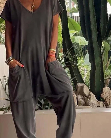 Velmora | Effortless Chic Jumpsuit Stone Grey (Almost sold out)
