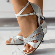 Women’s Glitter Peep Toe Sandals Sandals