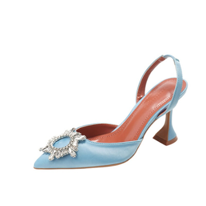 Comfortable Party Heeled Sandals Light Blue Shoes